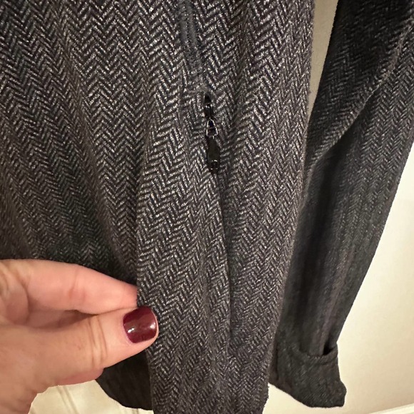 Lululemon Think Fast Pullover Women’s Herringbone Zip Front Sweatshirt - Picture 7 of 10